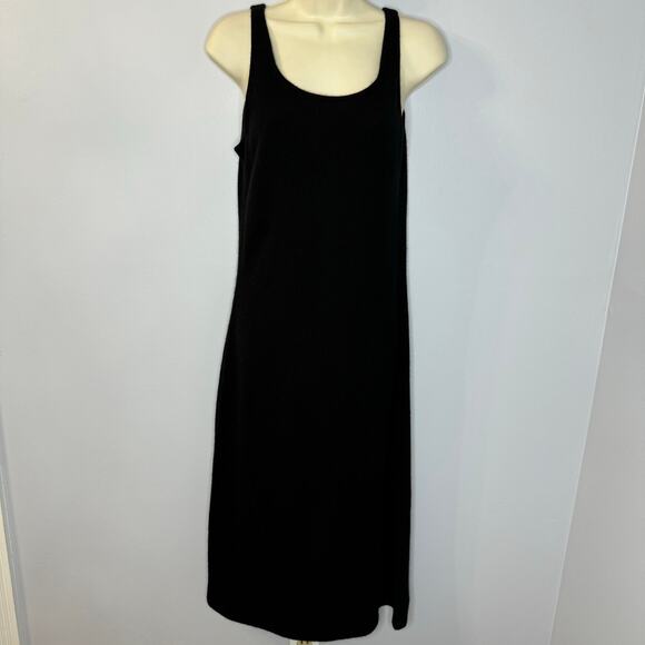 Lauren Ralph Lauren Black Knit Midi Dress Wool Angora Classic Luxury Timeless M - Picture 6 of 11